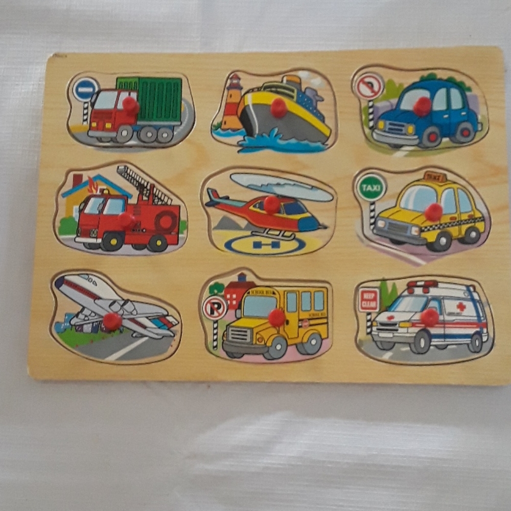 Wooden Toy Vehicle Puzzle